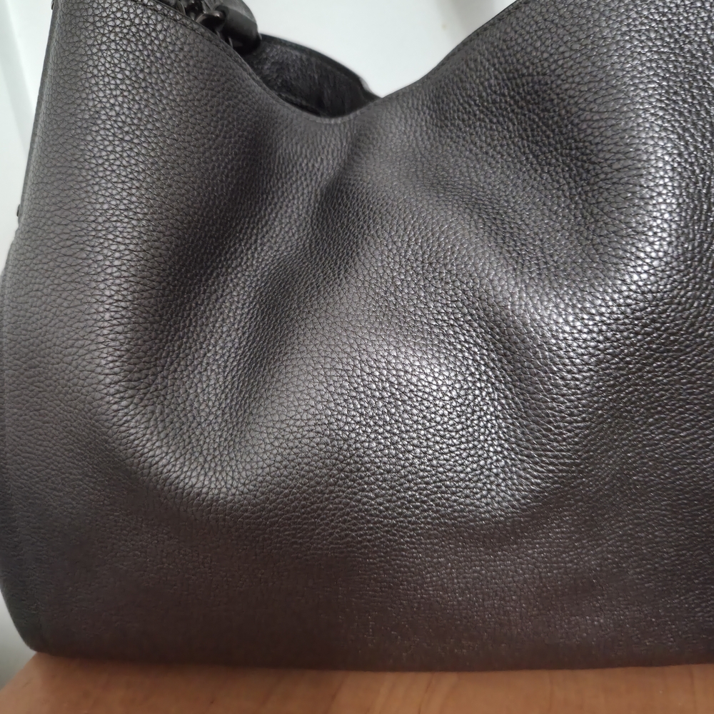 Coach Black Pebbled Leather Shoulder Bag - Picture 6 of 8
